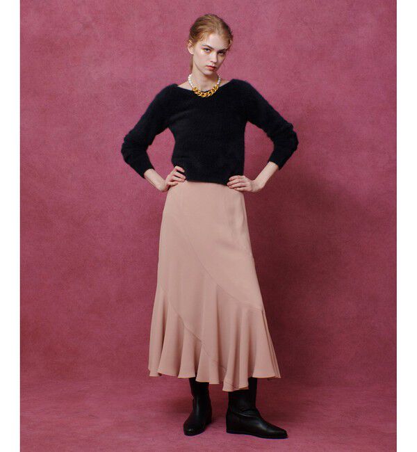 LOULOU WILLOUGHBY「【LOULOU WILLOUGHBY】カシミヤブレンドファー加工プルオーバー」|ニット・セーター|