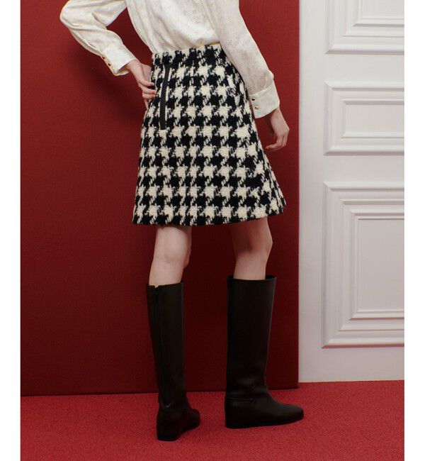LOULOU WILLOUGHBY「【LOULOU WILLOUGHBY】ロービング千鳥タックミニスカート」|スカート|