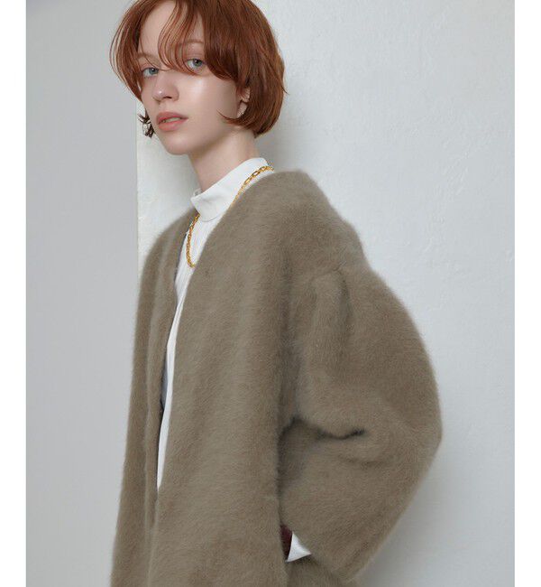 allureville「シアリングニットコーディガン」|ダッフルコート|