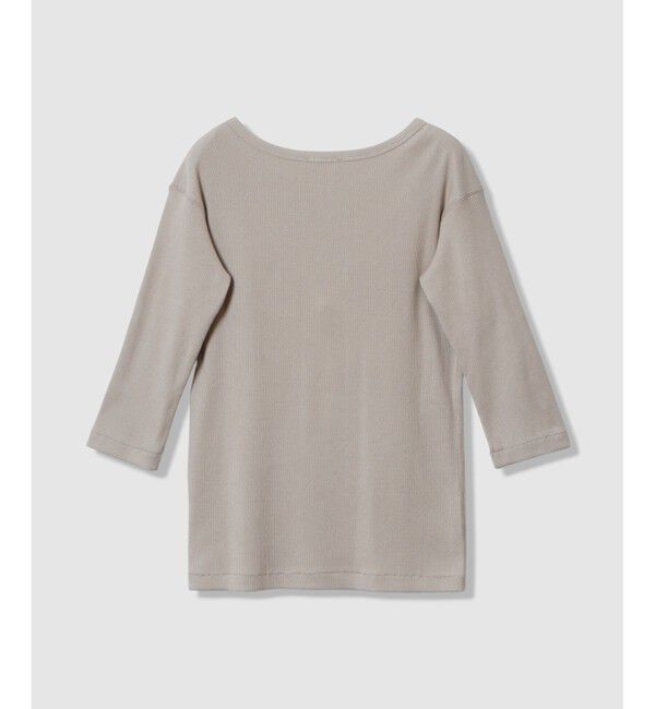 allureville「テレコ3/4スリーブボートネックプルオーバー」|Tシャツ・カットソー|