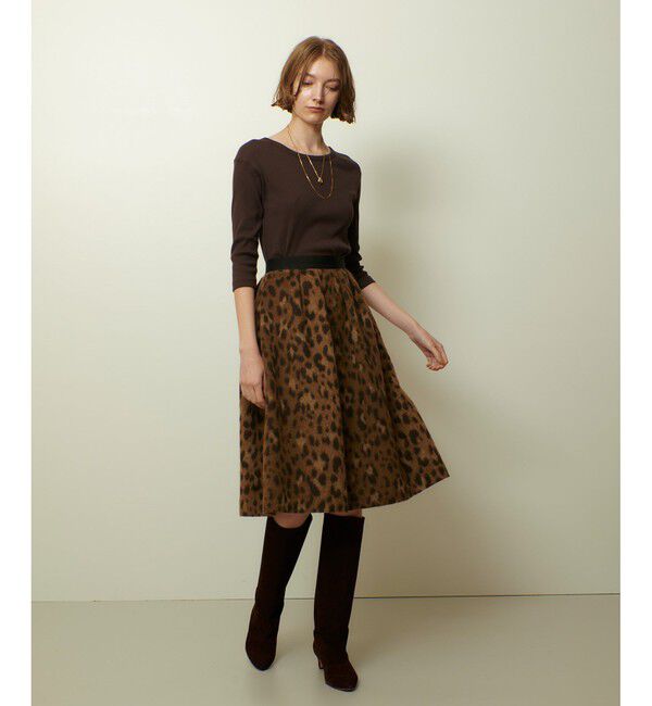 allureville「MILIORレオパードスカート」|スカート|