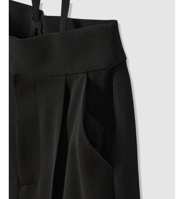 LOULOU WILLOUGHBY「【LOULOU WILLOUGHBY】ダブルクロスハイウエストサロペットパンツ」|チノ|