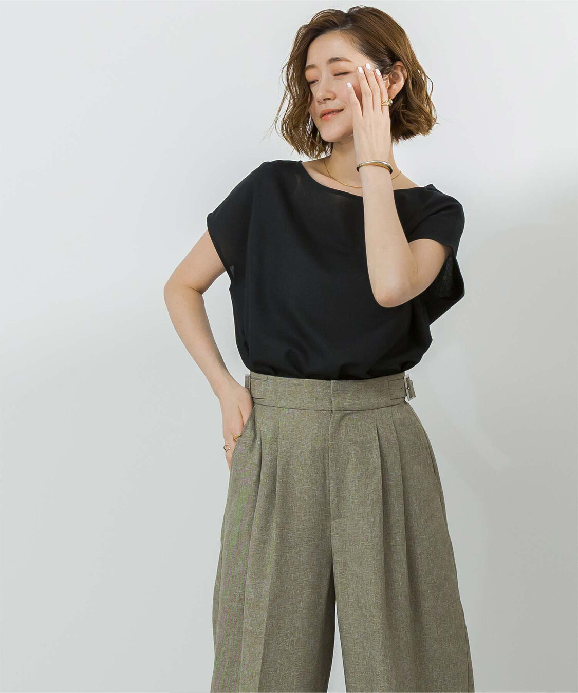 ur's「リネンブレンドコクーンシルエットトップス」|シャツ・ブラウス|