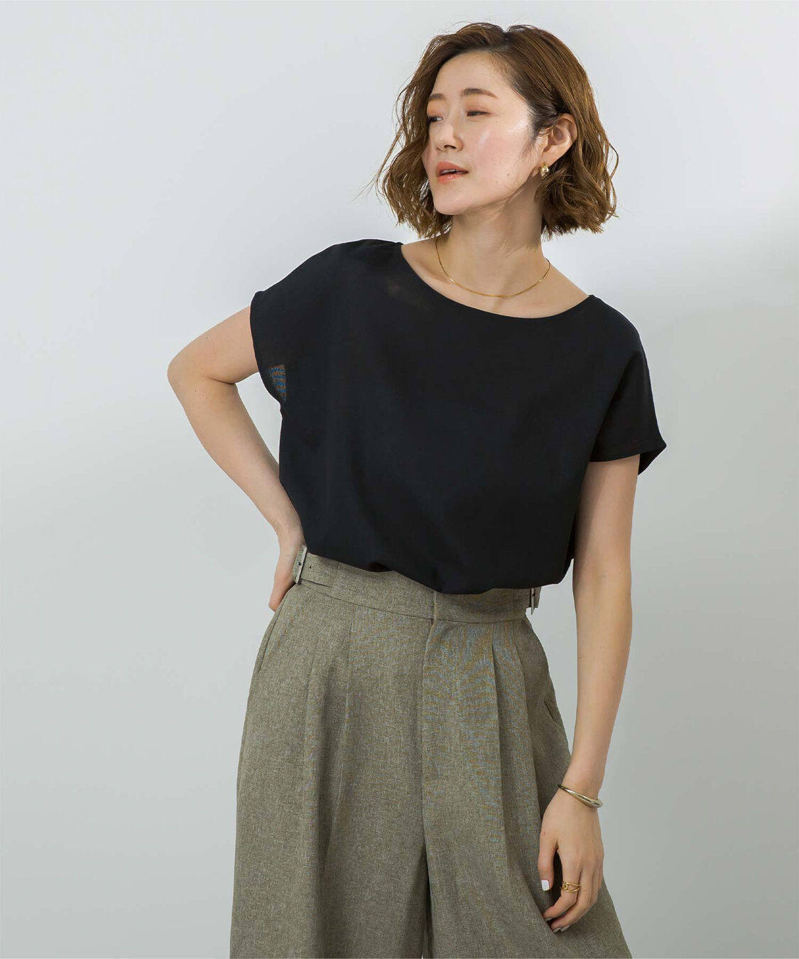 ur's「リネンブレンドコクーンシルエットトップス」|シャツ・ブラウス|