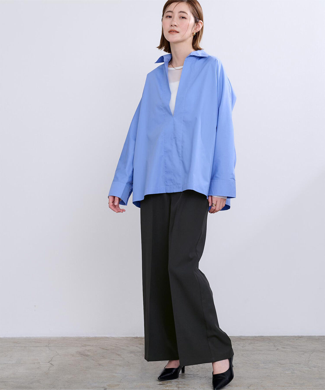 ur's「ワンタックカラーワイドパンツ」|スラックス|