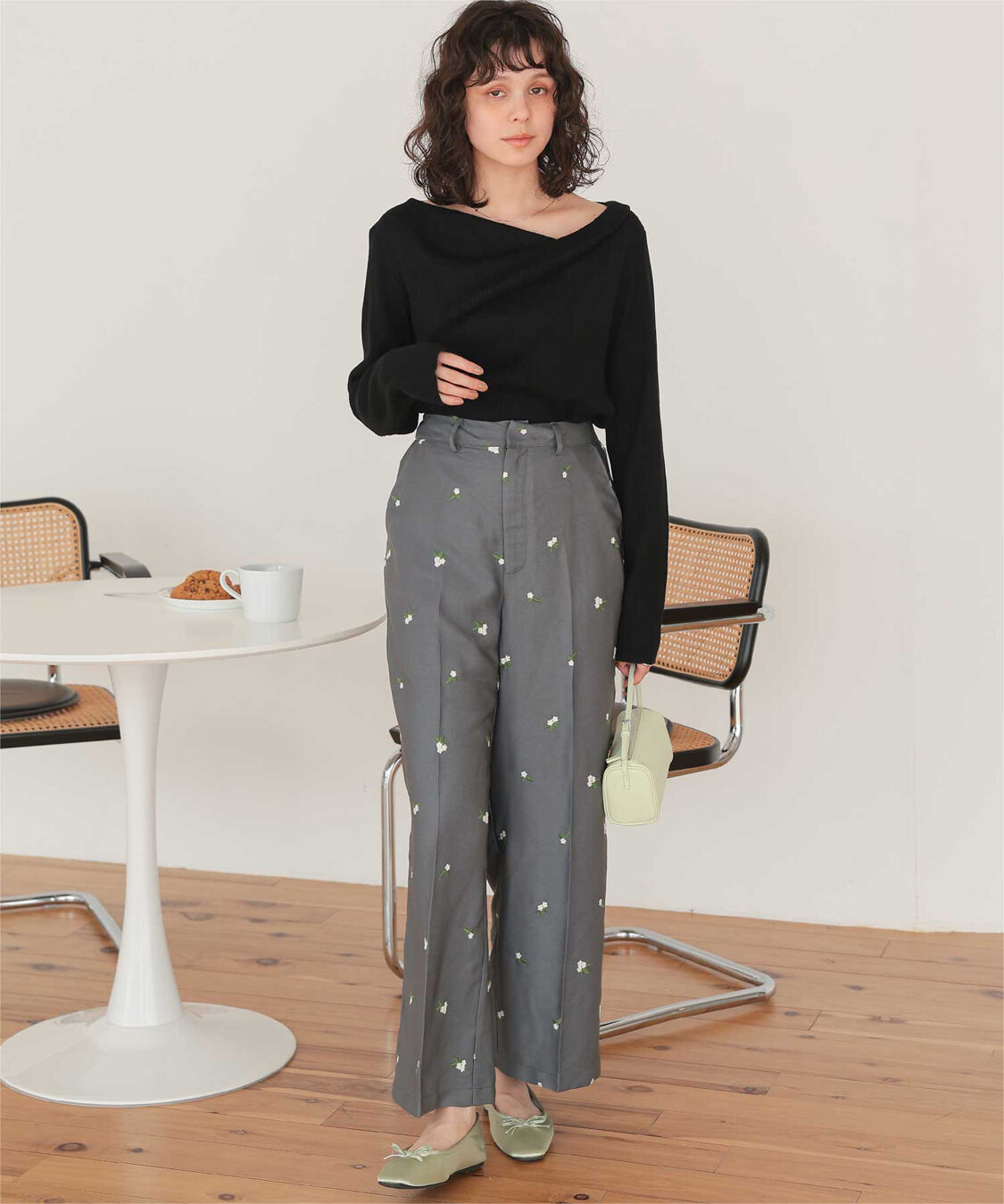 titivate「オフショルダーリブニットトップス」|ニット・セーター|