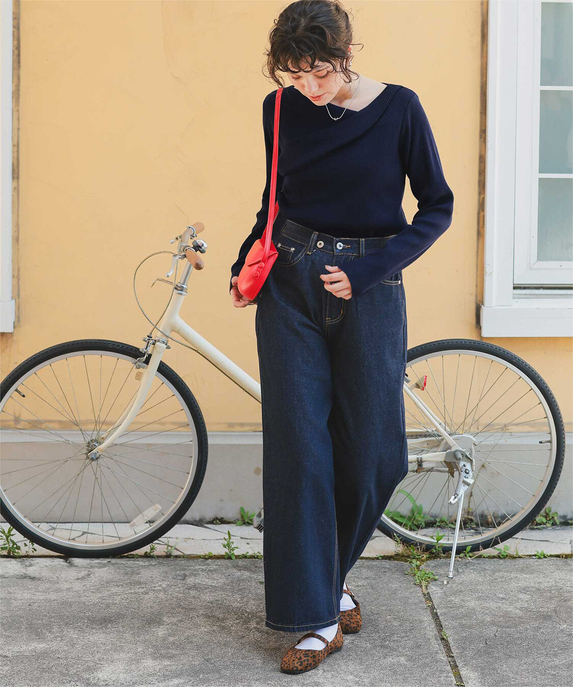 titivate「オフショルダーリブニットトップス」|ニット・セーター|