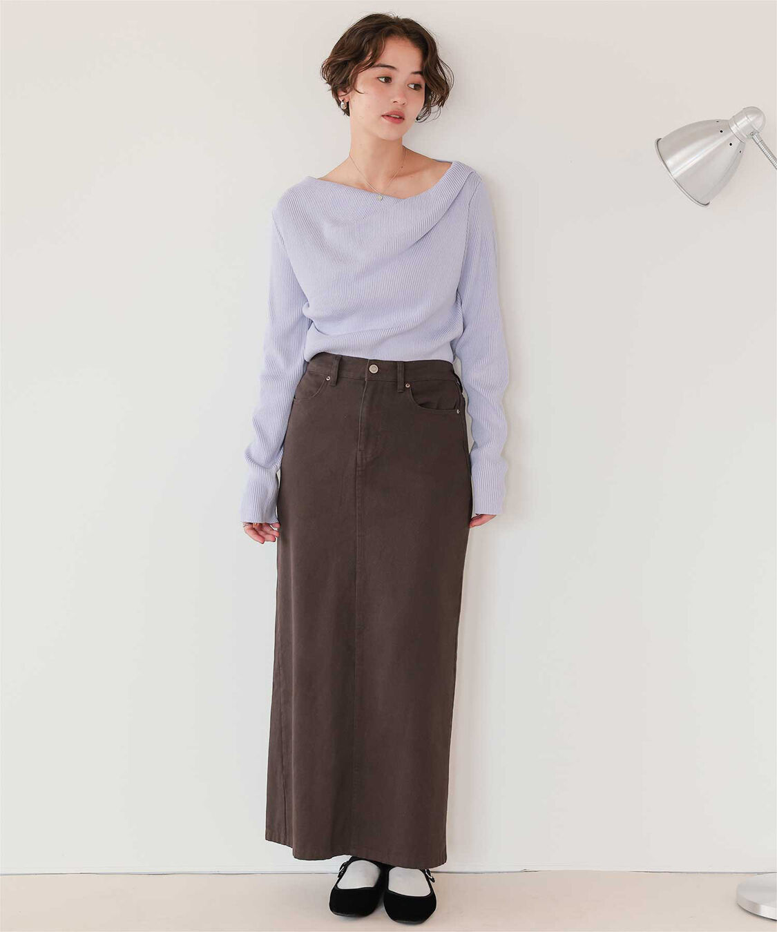 titivate「オフショルダーリブニットトップス」|ニット・セーター|