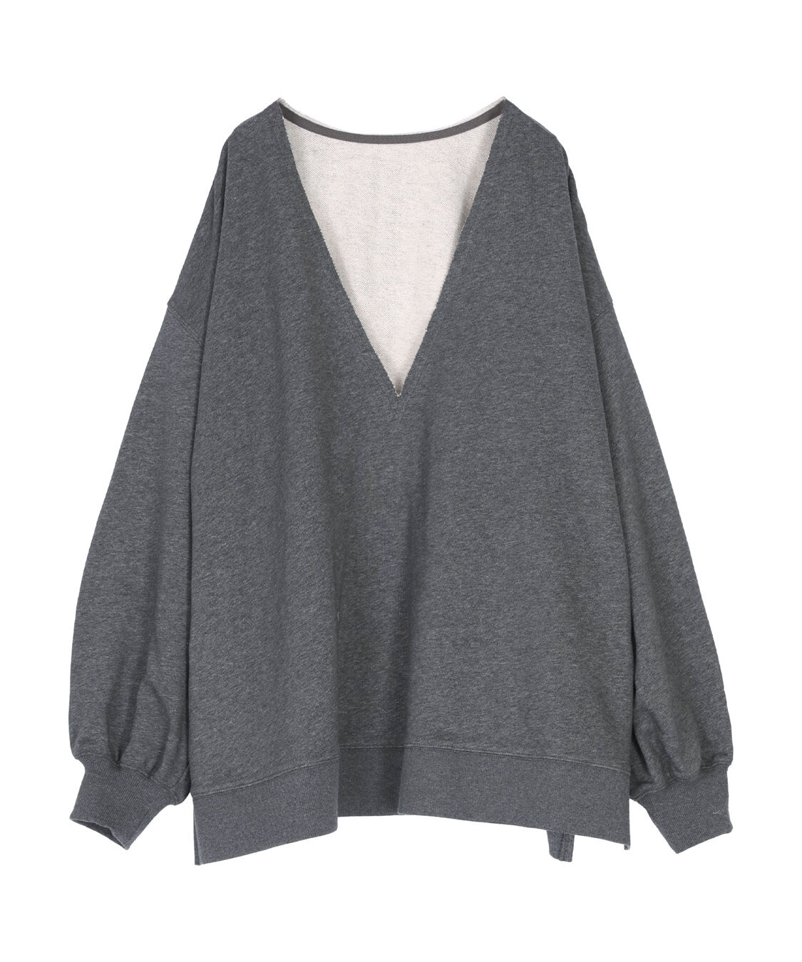 titivate「深Vネックサイドスリットスウェットプルオーバー」|スウェット・ジャージ|