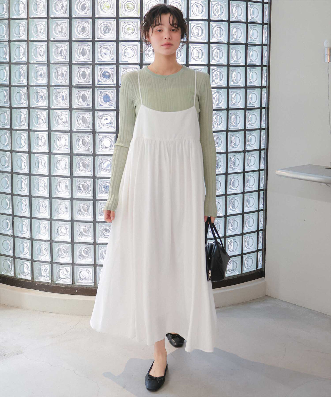 titivate「クルーネックランダムリブシアーニット」|ニット・セーター|