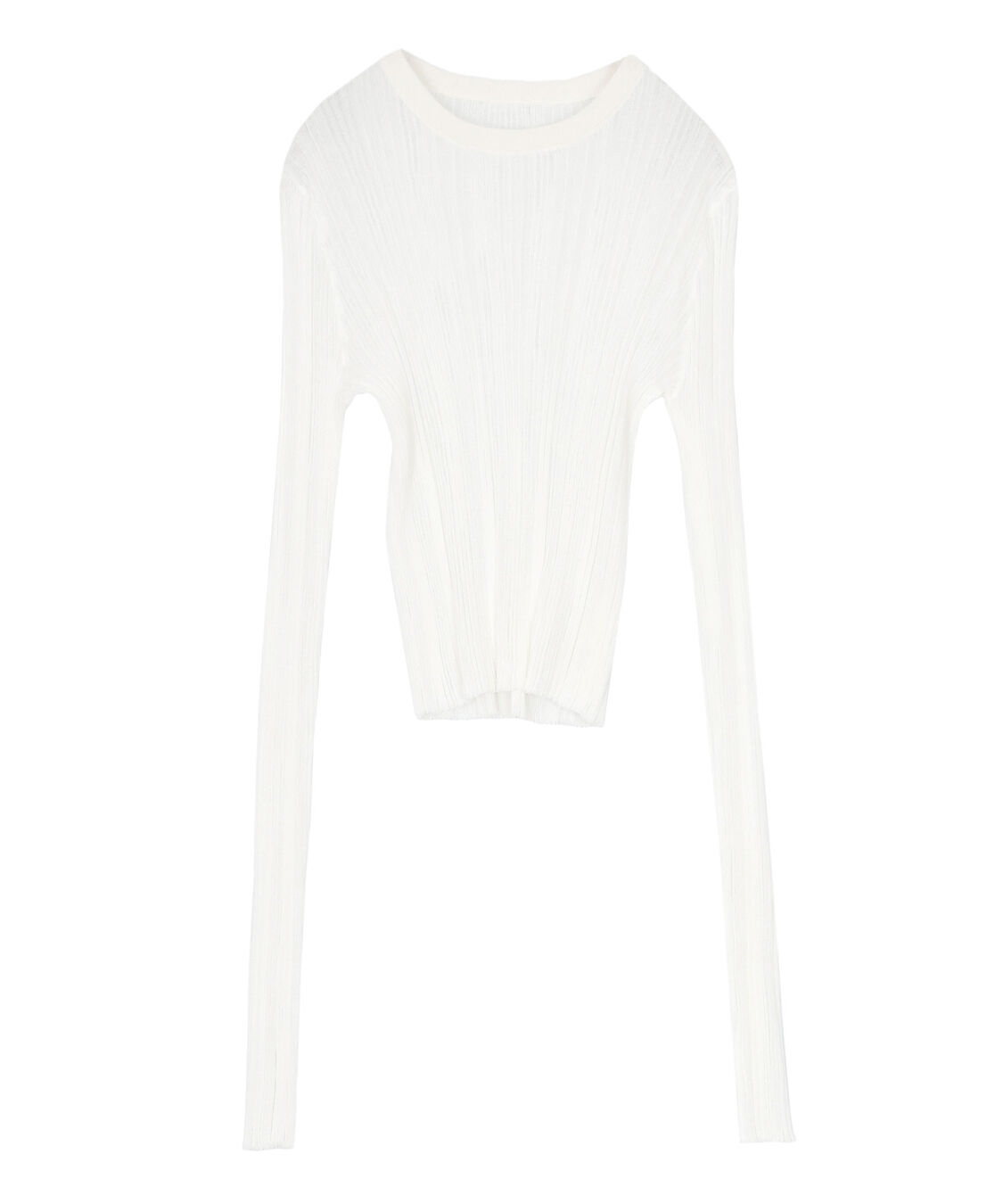 titivate「クルーネックランダムリブシアーニット」|ニット・セーター|