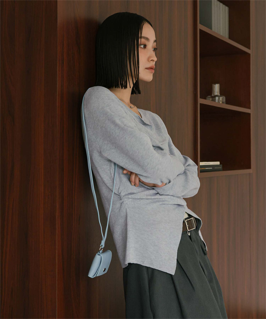 miette「フロントギャザーボタンニット」|ニット・セーター|