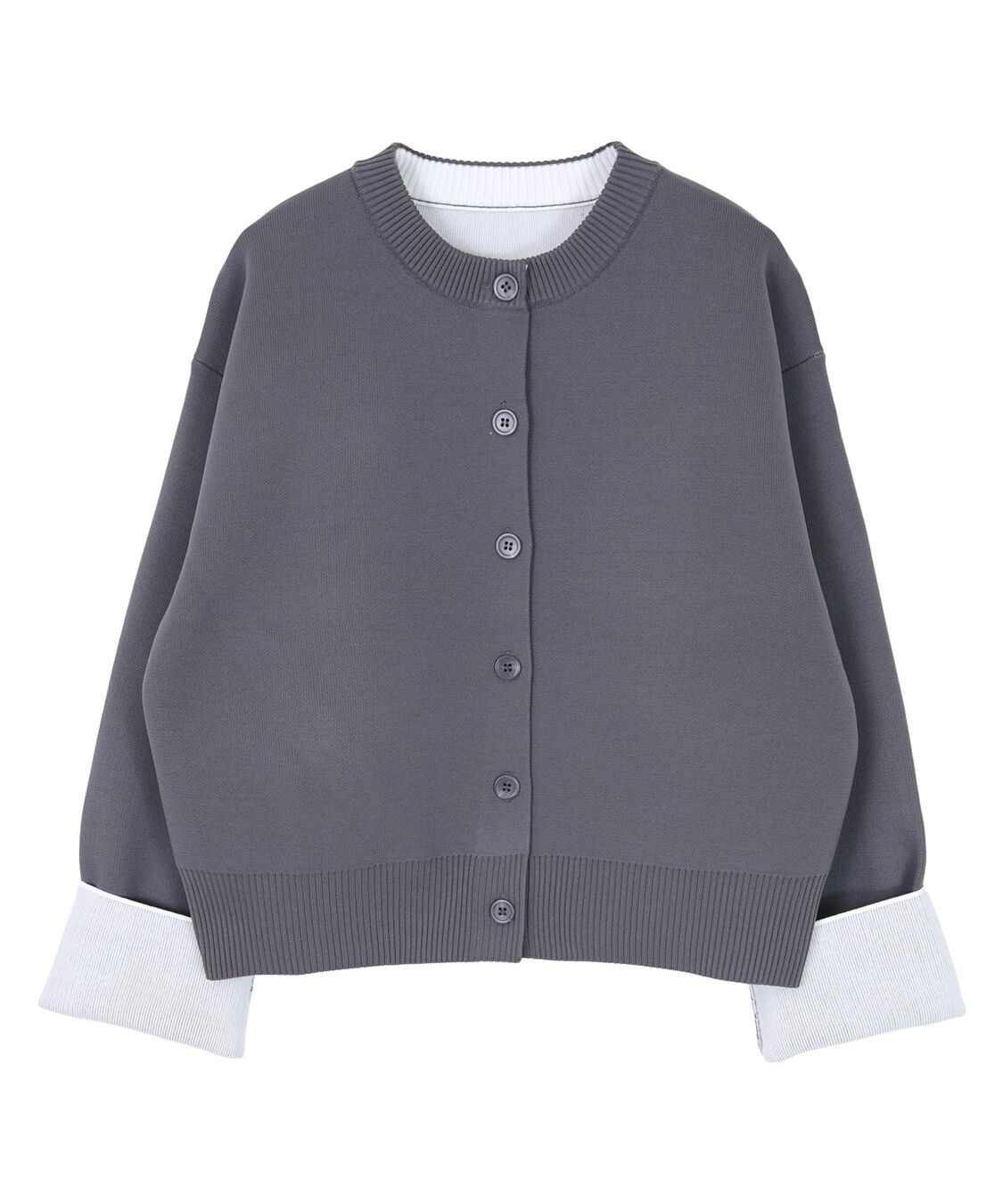 miette「バイカラーデザインニットカーディガン」|カーディガン|