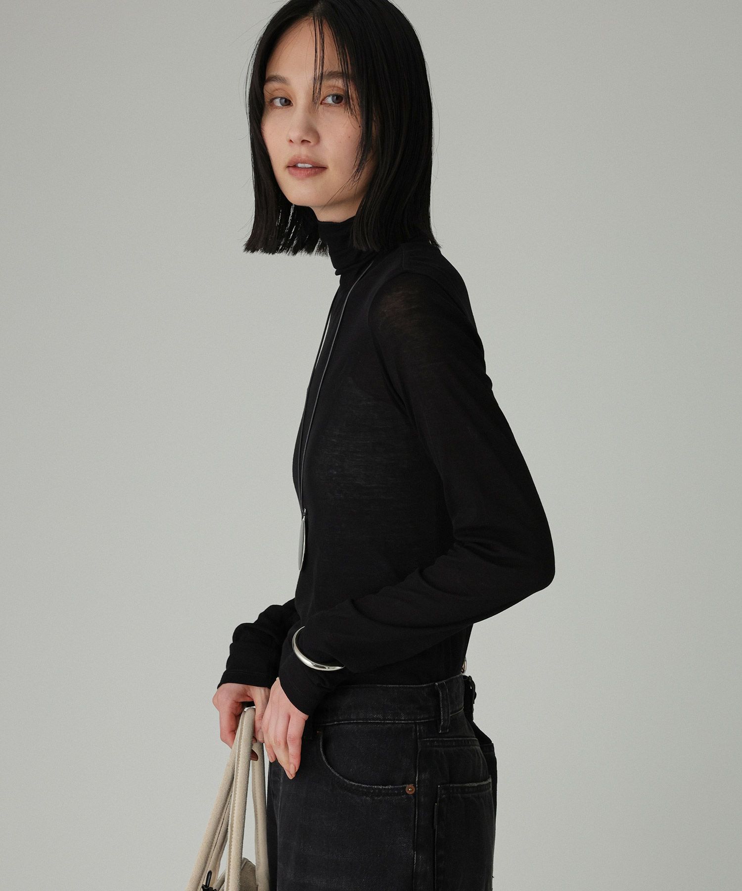 BABYLONE「シアーツイストフライスハイネックカットソー」|Tシャツ・カットソー|