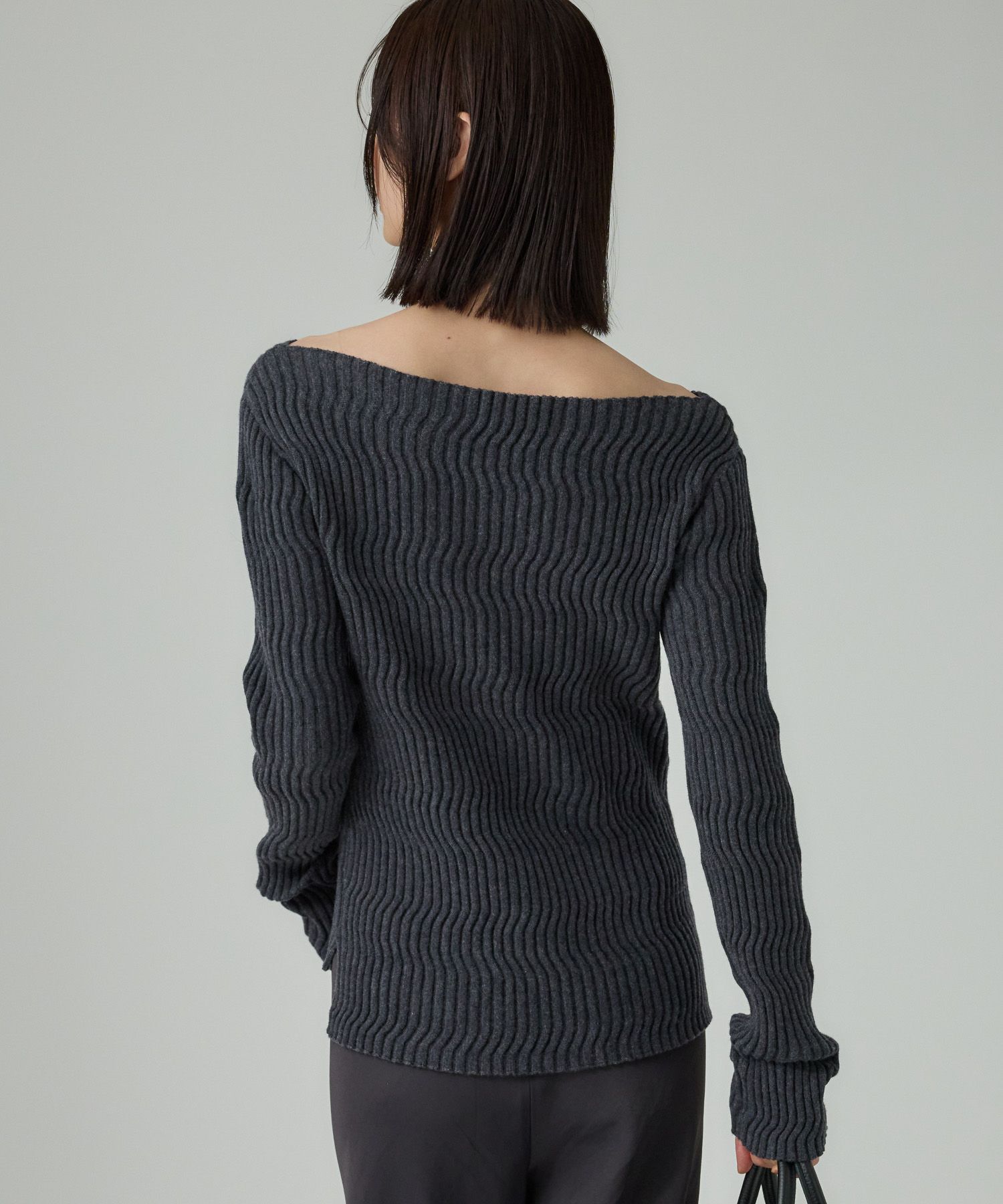 BABYLONE「シアリングガーターニットプルオーバー」|ニット・セーター|