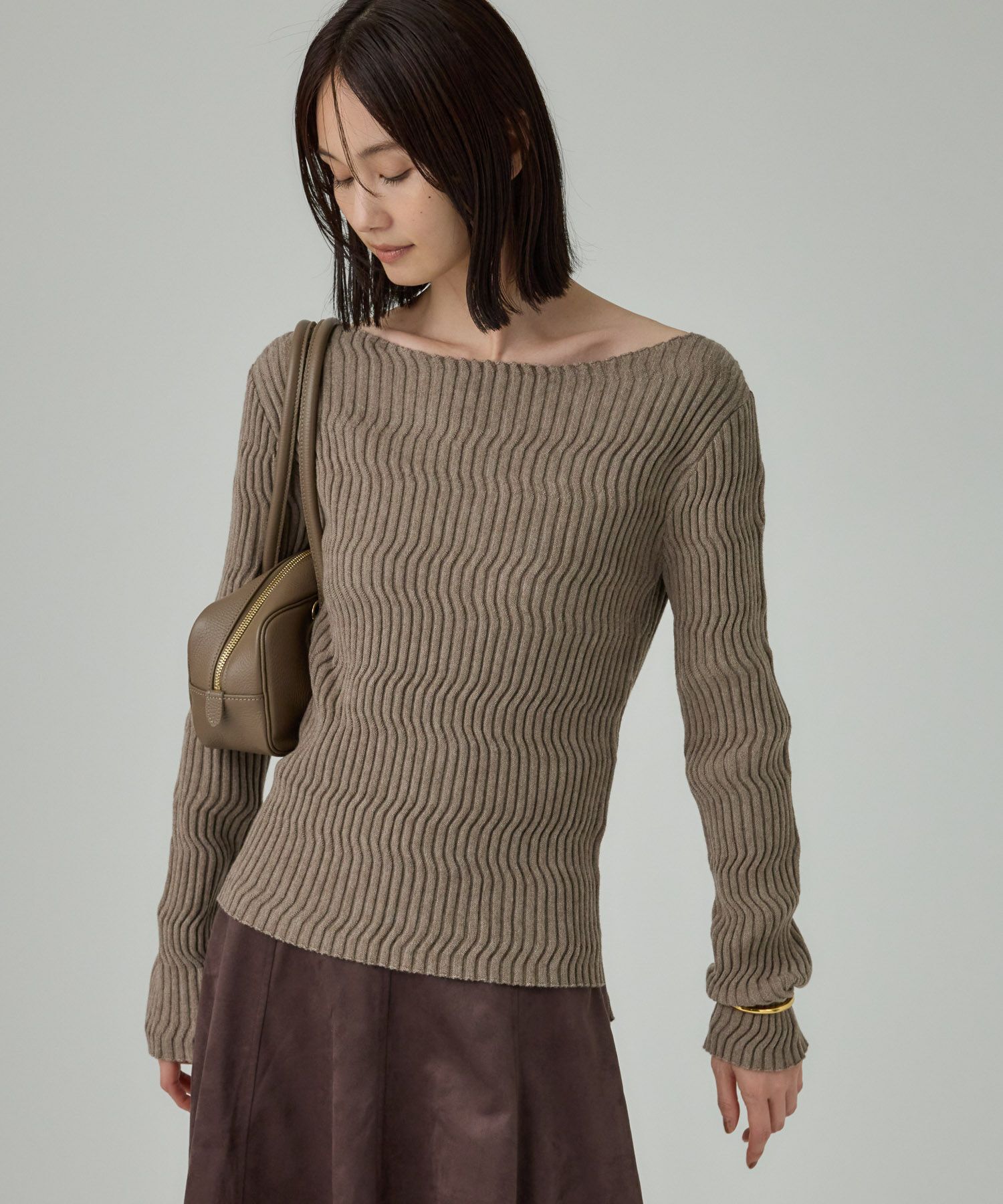 BABYLONE「シアリングガーターニットプルオーバー」|ニット・セーター|ﾍﾞｰｼﾞｭ