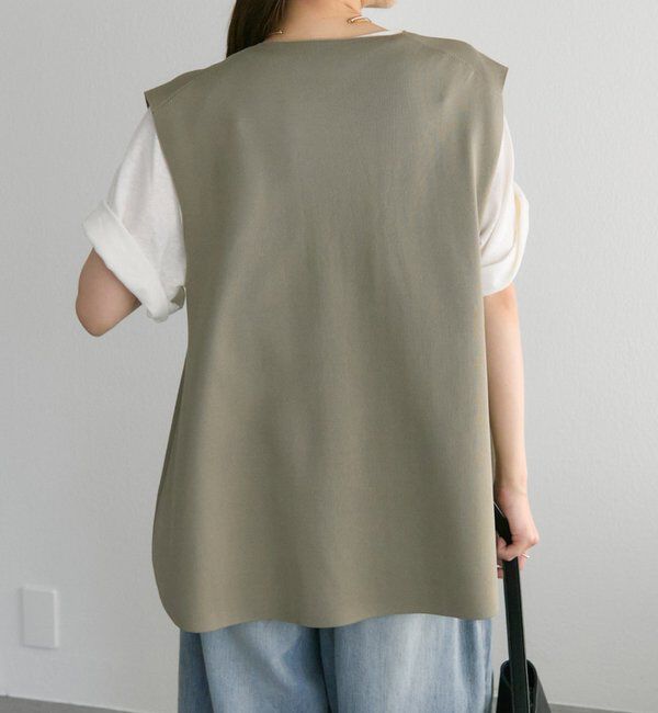  「スポンディッシュVネックニットベスト」|ニット・セーター|