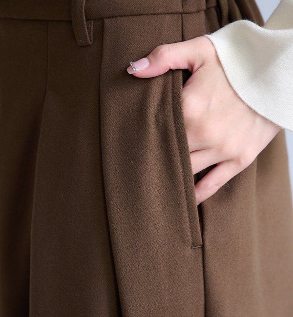  「【2サイズ展開/インフルエンサー企画】ツータック起毛スラックスパンツ」|その他|