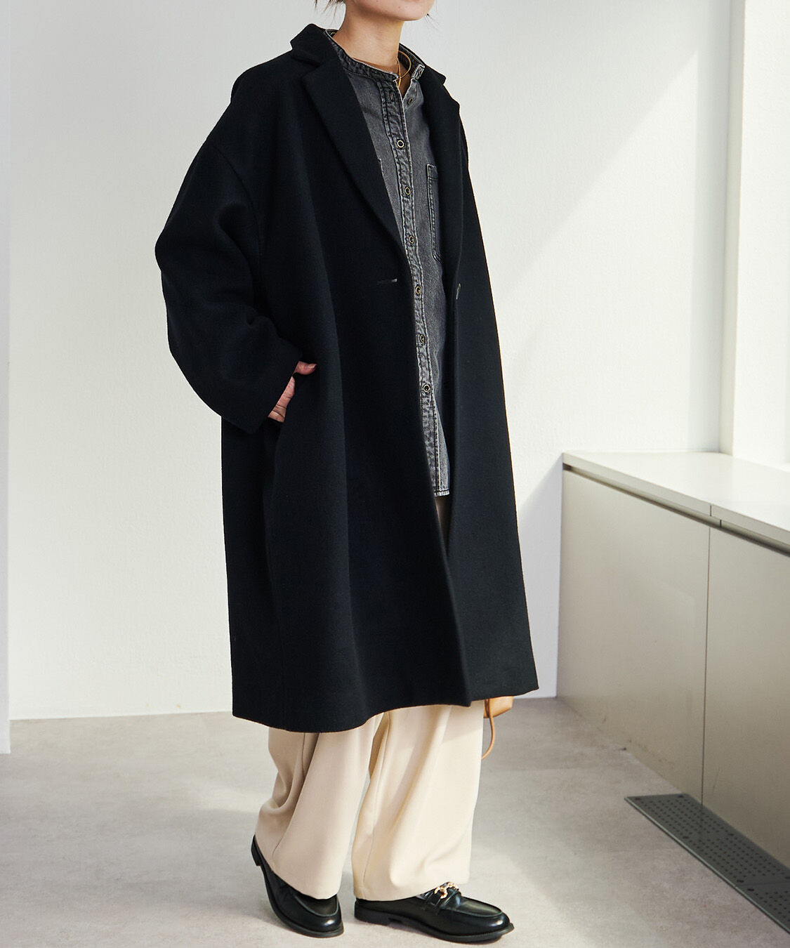  「【日本製】メルトンチェスターコート」|その他|