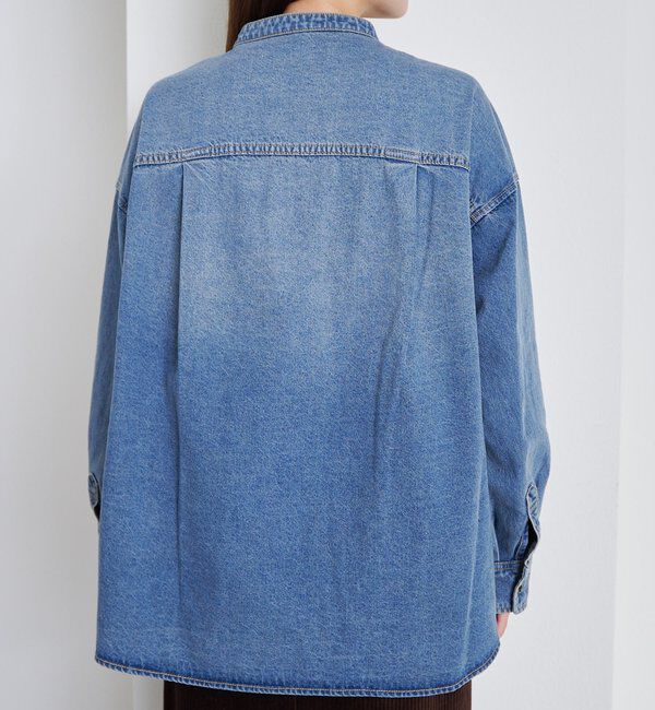  「デニムバンドカラーシャツ」|シャツ・ブラウス|