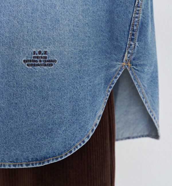  「デニムバンドカラーシャツ」|シャツ・ブラウス|