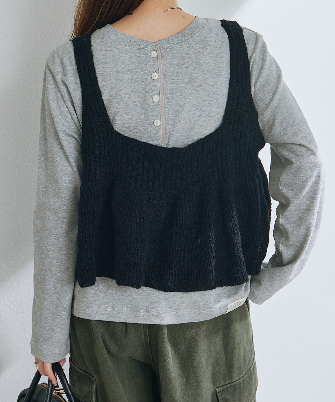  「スムース起毛2WAYヘンリーネックカットソー」|プルオーバー|
