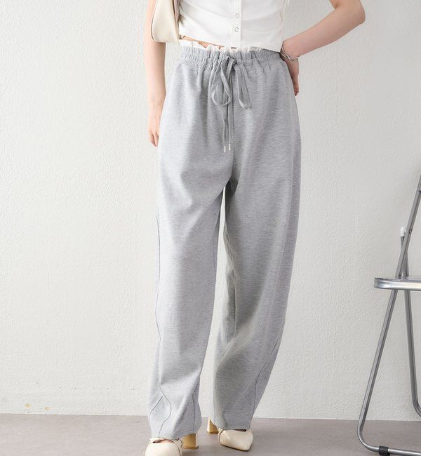 「レーススウェットカーブパンツ」|その他|グレー