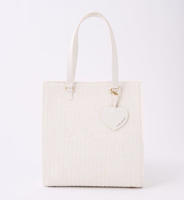  「【LouLoumei】／ハートチャーム付きトートバッグ／自立可能」|ショルダー・メッセンジャー|