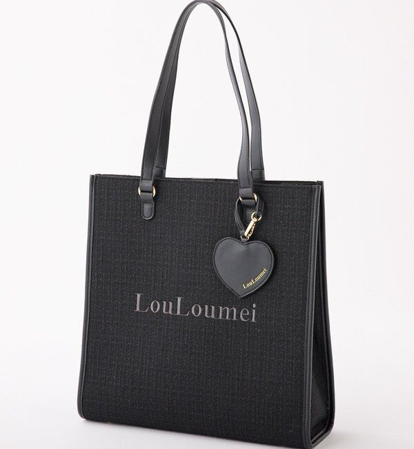  「【LouLoumei】／ハートチャーム付きトートバッグ／自立可能」|ショルダー・メッセンジャー|