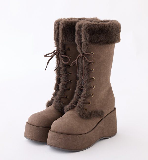  「マイナス３キロレースアップムートンブーツ」|その他|