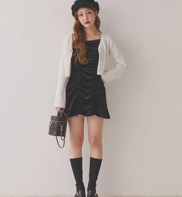  「ベル袖リブカーデ」|ニット・セーター|