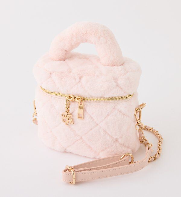  「フェイクファーキルティングバニティバッグ」|ショルダー・メッセンジャー|