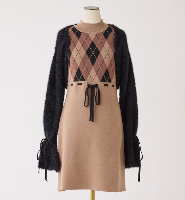  「アーガイルワンピセット」|ワンピース|