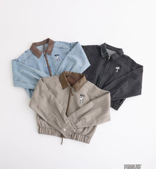  「【PEANUTSコラボ】スヌーピー刺繍入りバーンジャケット」|その他|