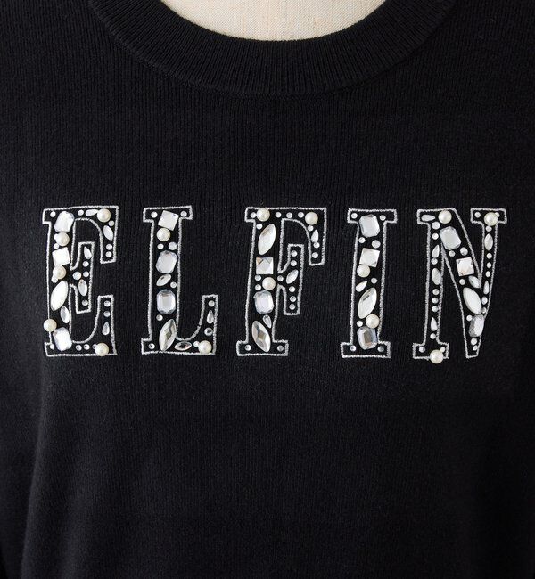  「キラキラビジューロゴニット」|ニット・セーター|