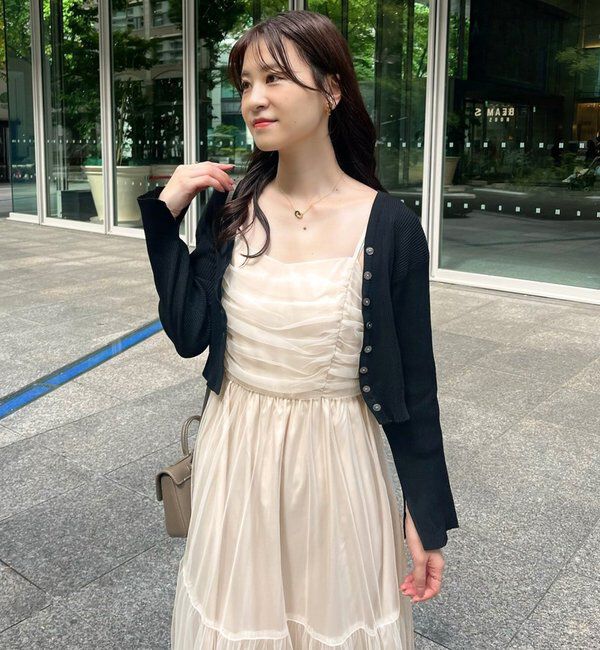  「後ろリボン2wayニットSETワンピ」|ワンピース|