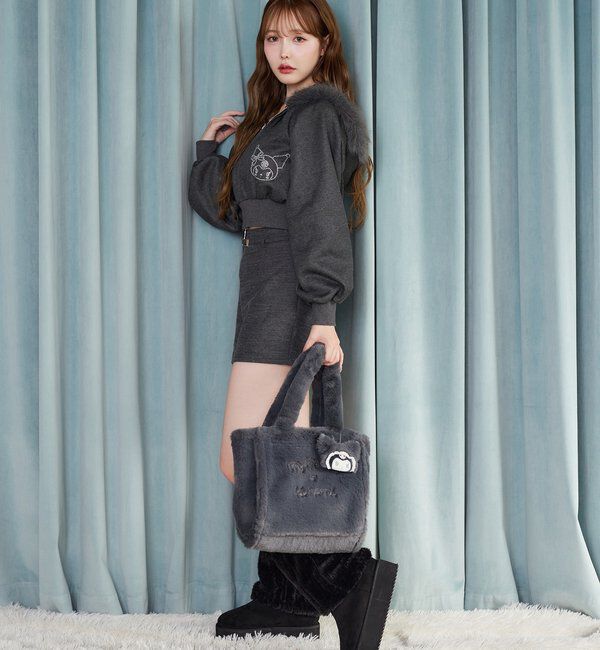  「【マイメロディ／クロミコラボ】チャーム付きファーミニトートバッグ」|ショルダー・メッセンジャー|