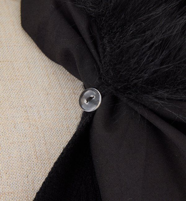  「衿ファーキラキラ釦ニット」|ニット・セーター|