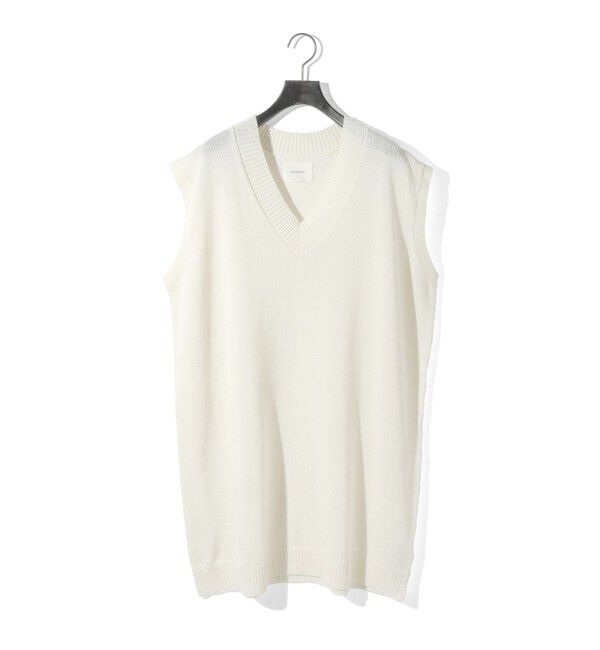 MIDIUMISOLID「MIDIUMISOLID 和紙ウールビッグベスト」|ベスト・ジレ|オフホワイト