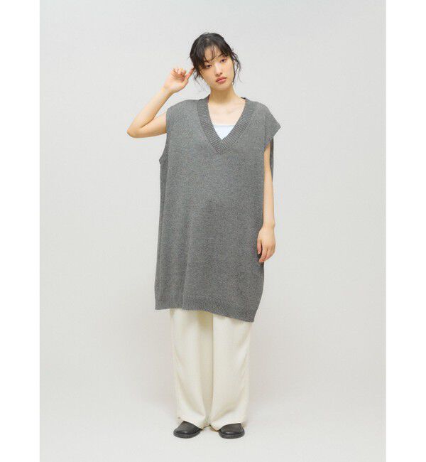 MIDIUMISOLID「MIDIUMISOLID 和紙ウールビッグベスト」|ベスト・ジレ|