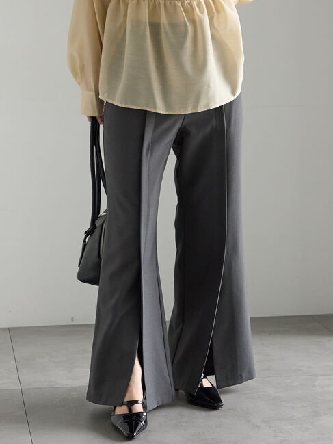 Te chichi「フロントスリットパンツ」|その他|チャコールグレー