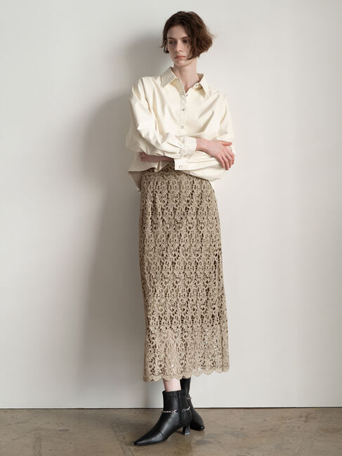 Te chichi「ファブリックアソートクロップトシャツ《2025Autumn catalog vol.2 item》」|シャツ・ブラウス|