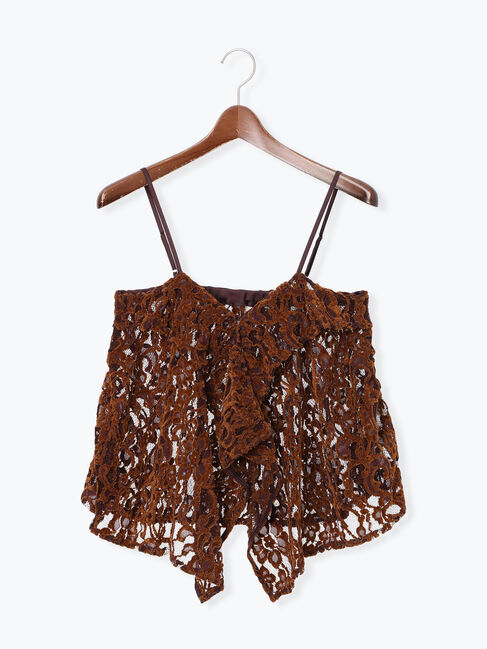 Te chichi「ベロアレースキャミソール」|キャミソール|