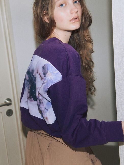 Lugnoncure「フラワープリントスウェットプルオーバー」|その他|パープル