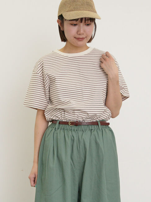 Samansa Mos2「カス残しマルチボーダーTシャツ」|Tシャツ・カットソー|