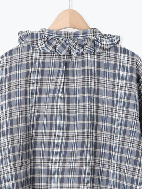 Samansa Mos2「【Cross&times;Linen】フリルブラウス」|シャツ・ブラウス|