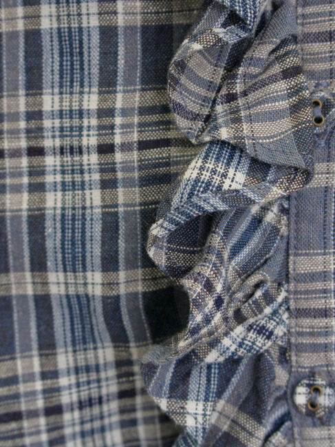 Samansa Mos2「【Cross&times;Linen】フリルブラウス」|シャツ・ブラウス|