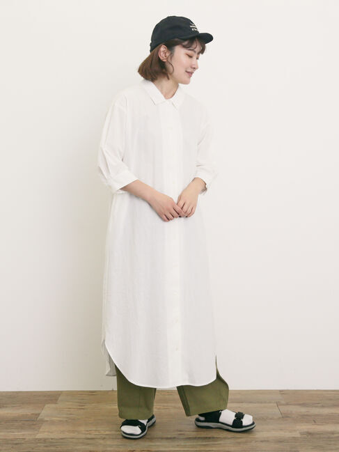 Samansa Mos2「【S/Mサイズ】◎柄アソートシャツワンピース」|ワンピース|オフホワイト