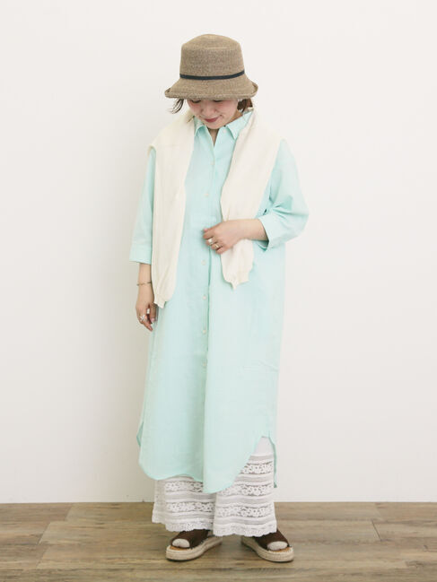 Samansa Mos2「【S/Mサイズ】◎柄アソートシャツワンピース」|ワンピース|ミント