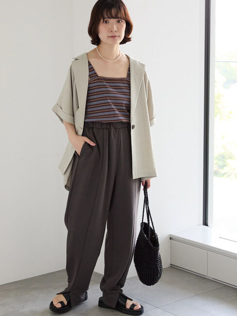 Samansa Mos2 blue「◎裏毛センタースリットパンツ」|その他|